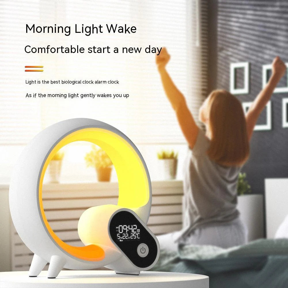 Sunrise Alarm Clock with Bluetooth Speaker, Digital Display & Colorful Atmosphere Light – Intelligent Wake-Up Light