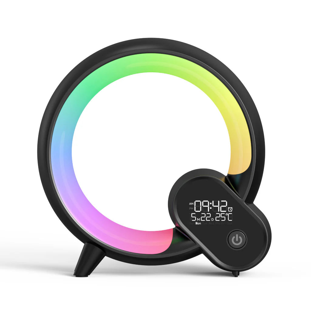 Sunrise Alarm Clock with Bluetooth Speaker, Digital Display & Colorful Atmosphere Light – Intelligent Wake-Up Light
